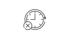 Timer error line icon animation. Timer error icon suitable for technology related designs showing countdown failure. Use for websites, apps, presentations, or articles on time management. - Powered by Shutterstock - Get 15% off with code: PIKWIZARD15