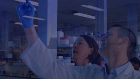 Female scientist raising marker on glass projecting overlays and circling metrics for data analysis. Research, collaboration, innovation, technology, analytical, professional, modern - Powered by Shutterstock - Get 15% off with code: PIKWIZARD15