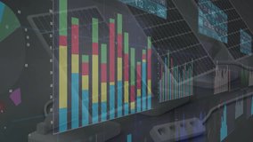 Office desk view starting holographic charts emerging, bars shifting reflecting live data updates. Technology, analytics, data, innovation, financial, digital, futuristic - Powered by Shutterstock - Get 15% off with code: PIKWIZARD15