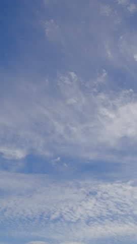 Blue sky with cumulus cloud time lapse on a sunny day.