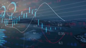 dusk sea launching overlay shifting candlesticks, pulsing graphs showing market trends. Abstract, data, visualization, charts, analytics, technology, modern - Powered by Shutterstock - Get 15% off with code: PIKWIZARD15