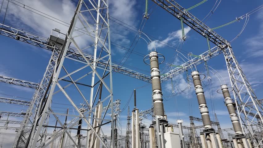 power plant in summer in sunny weather