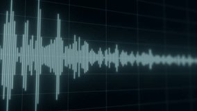 Digital Voice Recording Waveform: Surveillance, Wiretapping, and Eavesdropping Audio Analysis. Blue Sound Waves on Dark Grid for Audio Monitoring, Spying, Security, and Intelligence Operations - Powered by Shutterstock - Get 15% off with code: PIKWIZARD15