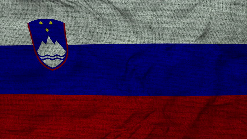 Slovenia flag on green screen background, 4K