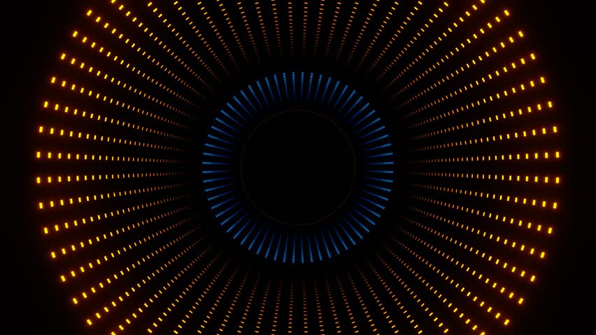 Orange and Blue Flashing Neon Pulsation Background VJ Loop in 4K