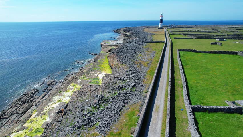 Road to the lighthouse Inisheer Aran islands Ireland wild Atlantic way epic locations