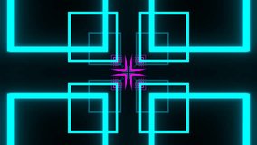 Pink and Cyan Neon Square Shapes Motion Background VJ Loop in 4K - Powered by Shutterstock - Get 15% off with code: PIKWIZARD15