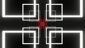 Red and White Neon Square Shapes Motion Background VJ Loop in 4K - Powered by Shutterstock - Get 15% off with code: PIKWIZARD15