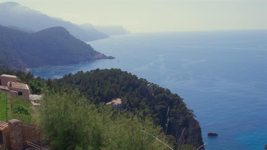 The Mediterranean Sea and the coast of the Spanish island of Mallorca