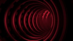 3D render seamless loop animation of futuristic sci fi tunnel with rotating colorful gear shaped rings and metallic lighting - Powered by Shutterstock - Get 15% off with code: PIKWIZARD15