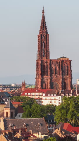 8-8-2023 Strasbourg - Vertical Video of Strasbourg, Bas-Rhin, France, Vertical Aerial View Shot