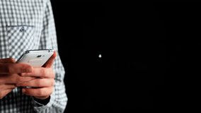 Man tapping smartphone scrolling screen, creating bar chart icons linking across technology network. Futuristic, connectivity, technology, innovation, digital, network, networking - Powered by Shutterstock - Get 15% off with code: PIKWIZARD15