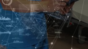 Doctor reviewing data, tearing it, raising it while animated overlays expanding in medical report. Medical, professional, digital, analytical, healthcare, technology, data - Powered by Shutterstock - Get 15% off with code: PIKWIZARD15