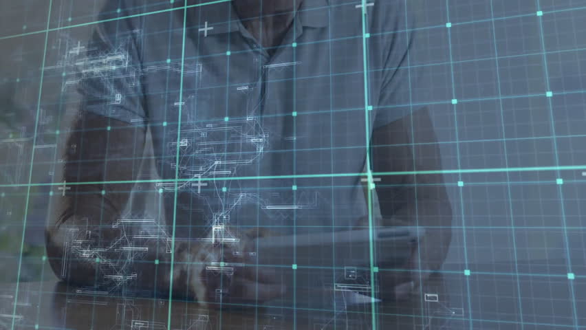 Man tapping tablet, swiping, expanding transparent hologram schematics for tech analysis. Technology, innovation, interface, data, digital, futuristic, visualization - Powered by Shutterstock - Get 15% off with code: PIKWIZARD15