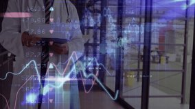 Male doctor tapping tablet, revealing and updating holographic medical charts for real-time review. Medical, technology, futuristic, innovation, healthcare, data, analysis - Powered by Shutterstock - Get 15% off with code: PIKWIZARD15