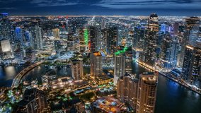This mesmerizing hyperlapse captures the stunning essence of Downtown Miami and Brickell Key, showcasing the vibrant city lights and the dynamic skyline illuminated beautifully at night - Powered by Shutterstock - Get 15% off with code: PIKWIZARD15