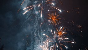 In Courchevel, experience a magical night sky filled with vibrant fireworks, celebrating beauty and creating unforgettable moments with loved ones that form lasting memories and joy - Powered by Shutterstock - Get 15% off with code: PIKWIZARD15