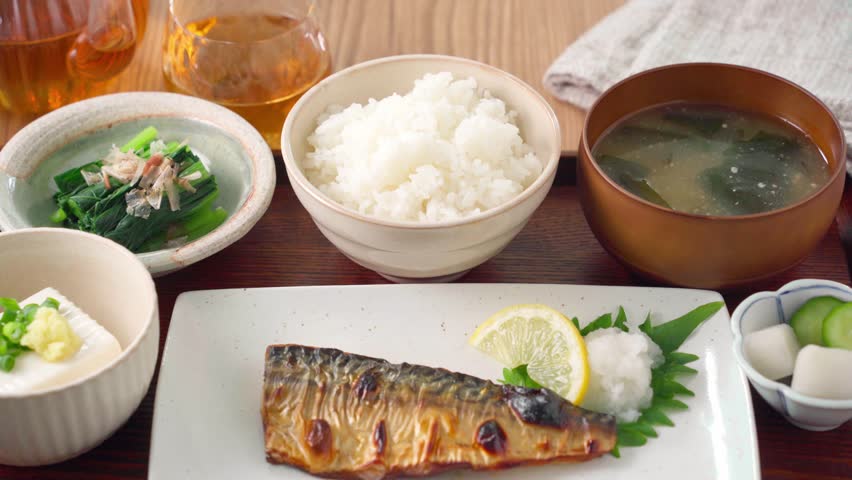Grilled mackerel set meal-Common Japanese set meals