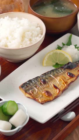 Grilled mackerel set meal-Common Japanese set meals
