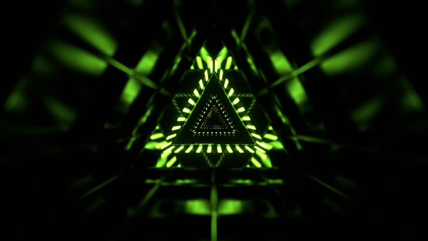 Yellow and Green Infinite Abstract Synthetic Wormhole Background VJ Loop