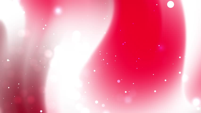 Abstract animated background with white red flowing waves and glowing bokeh lights, creating a beauty, dreamy, and sweet visual effect, ideal for ads, creative digital design, or sales presentation