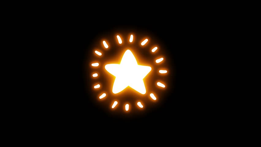 4K Neon Stars Pack with glowing bright star elements. Ideal for festive designs, night themes, celebrations, and vibrant digital visuals.