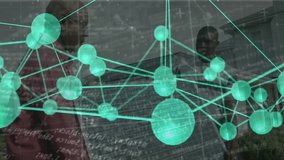 Senior technician tilting solar panel outdoors while colleague pointing network showing energy flow. Renewable energy, technology, innovation, connectivity, collaboration, futuristic, sustainability - Powered by Shutterstock - Get 15% off with code: PIKWIZARD15