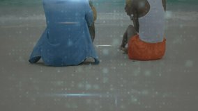 Team kneeling holding smartphone and pineapple initiating security data grid simulating detection. Cybersecurity, data, technology, collaboration, digital, innovation, interface - Powered by Shutterstock - Get 15% off with code: PIKWIZARD15