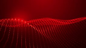 Dynamic and mesmerizing red wave patterns of light, energy and artistic expression, evoking a sense of energy and innovation. 4K animation - Powered by Shutterstock - Get 15% off with code: PIKWIZARD15