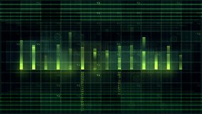 Futuristic Data Visualization Grid with Glowing Bars and Digital Interface. Abstract digital interface with glowing bar graphs and green grid overlay, representing futuristic data analysis - Powered by Shutterstock - Get 15% off with code: PIKWIZARD15