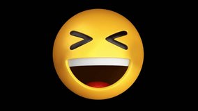 Laughing Emoji with Tears 3D Animation in 4K – Laugh Face on Transparent Background	
 - Powered by Shutterstock - Get 15% off with code: PIKWIZARD15