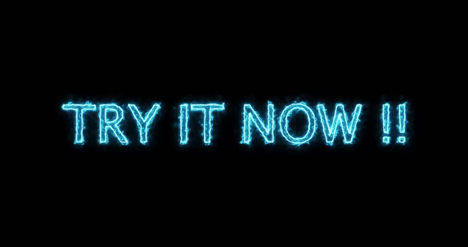 Glitch Text Animation "TRY IT NOW" – Bold Call-to-Action Glitch Effect