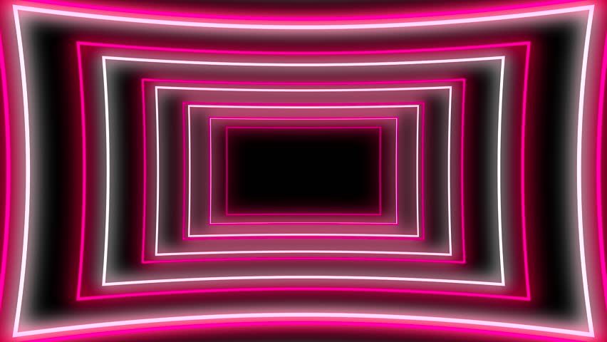 Neon Tunnel Looping Animation – Pink and White Light Motion for Tech Visuals, Music Events, Futuristic Promos, LED Backgrounds, and Sci-Fi Intros