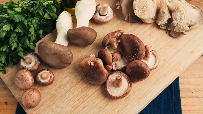 Healthy and fresh tasty vegetables Shiitake mushrooms 