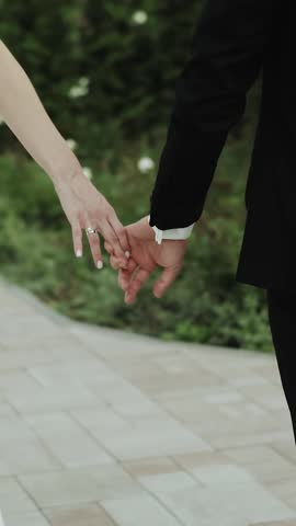 A romantic wedding moment, symbolizing love and deep connection between partners. Vertical video