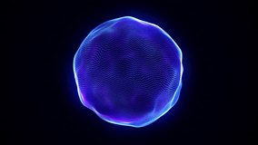 Neon futuristic 3d sphere, virtual reality, abstract technology concept. Vibrant particle sphere liquid morphing. Purple and blue gradient technology sphere. Artificial Intelligence, big data. 4k loop - Powered by Shutterstock - Get 15% off with code: PIKWIZARD15