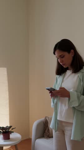 Woman waiting for therapy session confirmation