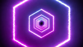 Neon tunnel glowing polygon tunnel background.
futuristic neon tunnel lighting lines. neon wave - Powered by Shutterstock - Get 15% off with code: PIKWIZARD15