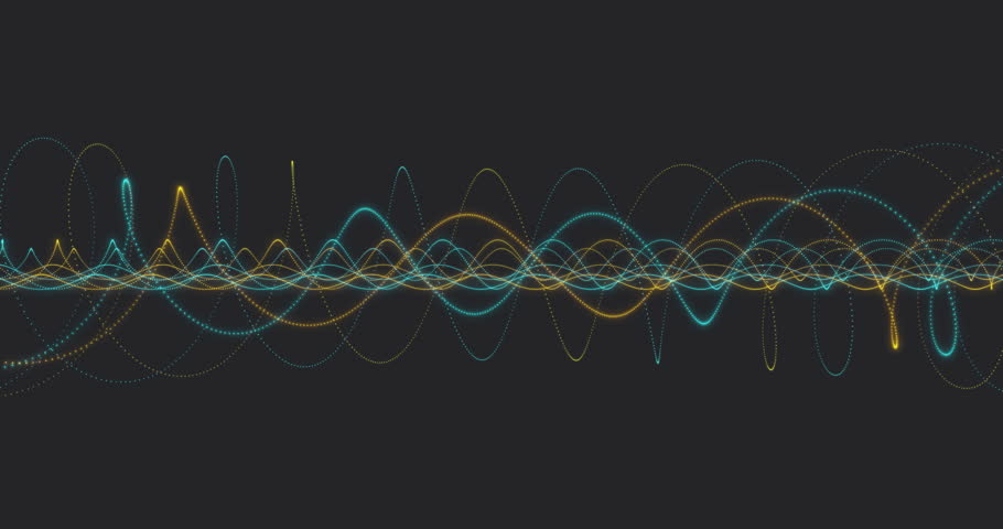 Upon synchronizing, sine waves spawning curves, connecting nodes, forming glowing brain, dissolving. Futuristic, technology, circuitry, neural, innovation, digital, abstract