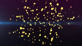 Sparkling golden orbs appearing center driving outward swirling expansion and pulsing lens streak. Abstract, digital art, luminous, dynamic, futuristic, motion graphics, cosmic - Powered by Shutterstock - Get 15% off with code: PIKWIZARD15