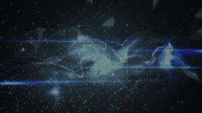 Glow forming at center starting energy stream swirling past wireframe globe illustrating network. Futuristic, digital, cosmic, technology, abstract, network, vibrant - Powered by Shutterstock - Get 15% off with code: PIKWIZARD15