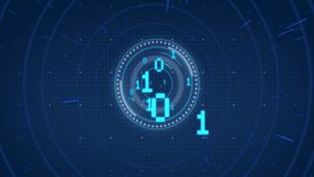 After frame emergence, circular interface rotating while data bars rising for dashboard view. Technology, data, futuristic, interface, digital, analytics, visualization - Powered by Shutterstock - Get 15% off with code: PIKWIZARD15