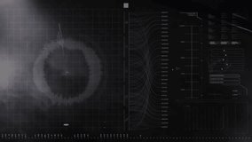 Responding to pulsing circle graph, male athlete jumping rope in lab with charts tracking fitness. Fitness, biomechanics, technology, innovation, motion, strength, performance - Powered by Shutterstock - Get 15% off with code: PIKWIZARD15