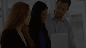 Tech team activating screen and studying rotating brain hologram streaming code for data consensus. Futuristic, innovation, collaboration, aerospace, digital, scientific, professional - Powered by Shutterstock - Get 15% off with code: PIKWIZARD15