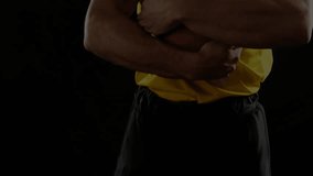 Footballer holding ball as camera panning with stock charts fluctuating illustrating volatility. Athlete, finance, investment, data, analytics, technology, competition - Powered by Shutterstock - Get 15% off with code: PIKWIZARD15