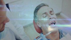 Dentist injecting anesthetic into gum, icons networking across patient face for dental mapping. Medical, healthcare, technology, digital, professional, clinical, futuristic - Powered by Shutterstock - Get 15% off with code: PIKWIZARD15