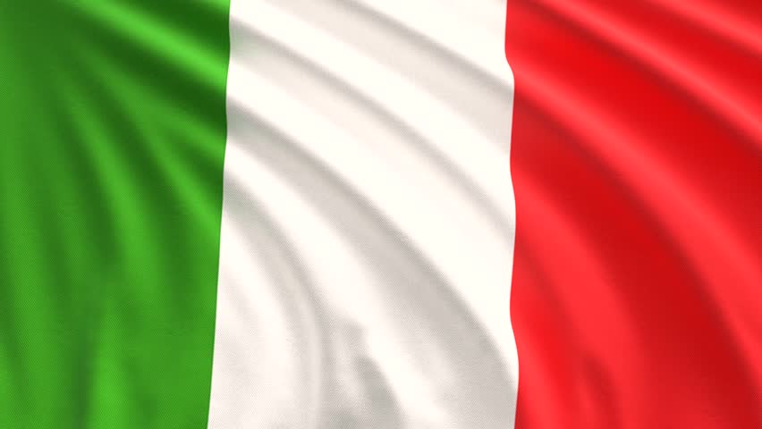 Full screen looping video of the Italy flag