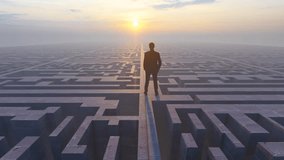 Man standing on a maze and thinking - Powered by Shutterstock - Get 15% off with code: PIKWIZARD15