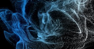 Drifting blue particles flowing, glowing magenta bars emerging, waves surging, cloud dissipating. Digital abstract, neon illumination, futuristic design, vibrant motion, cosmic backdrop, technology - Powered by Shutterstock - Get 15% off with code: PIKWIZARD15