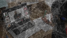 School-age girl opening laptop for online class, taking notes and watching teacher on interface. E-learning, education, digital, distance, youth, study, technology - Powered by Shutterstock - Get 15% off with code: PIKWIZARD15